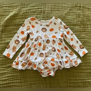 Angel Dear Festive Pumpkin Bodysuit Twirl Dress